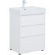 Тумба с раковиной Aquanet Nova Lite 60 3 ящика белый глянец 00307072
