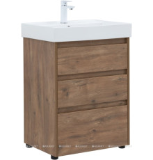 Тумба с раковиной Aquanet Nova Lite 60 3 ящика дуб рустикальный 00307074