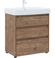 Тумба с раковиной Aquanet Nova Lite 75 3 ящика дуб рустикальный 00307077