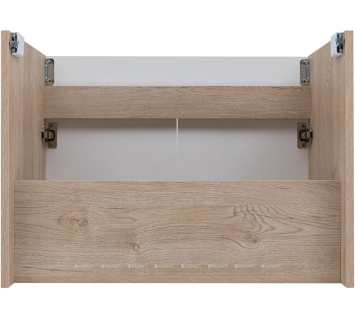 Тумба с раковиной Aquanet Оптима 70 дуб светлый/белый сатин 00345358