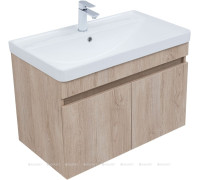 Тумба с раковиной Aquanet Оптима 80 дуб светлый 00345361
