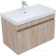 Тумба с раковиной Aquanet Оптима 80 дуб светлый 00345361