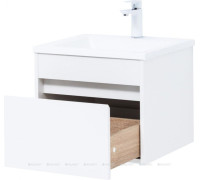 Тумба с раковиной Aquanet Токио 110 R подвесная 1 ящик белый глянец 00239209