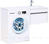 Тумба с раковиной Aquanet Токио 120 R подвесная 1 ящик белый глянец 00239213