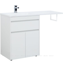 Тумба с раковиной Aquanet Токио 130 R напольная белый глянец 00239216