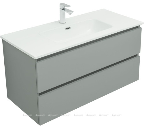 Тумба с раковиной Aquanet Вега 2.0 100 Ирис 2 ящика мисти грин 00344752