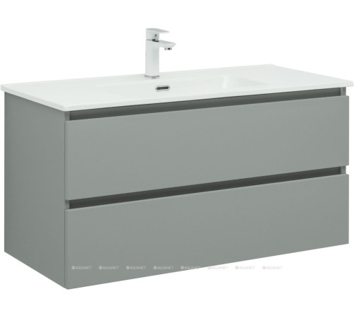 Тумба с раковиной Aquanet Вега 2.0 100 Ирис 2 ящика мисти грин 00344752