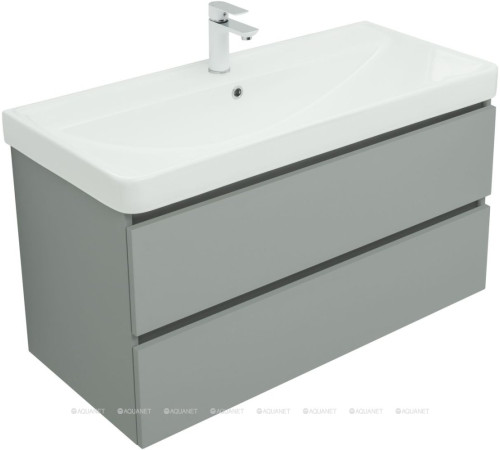 Тумба с раковиной Aquanet Вега 2.0 100 Ирис 2 ящика мисти грин 00344752