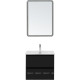 Тумба с раковиной Aquanet Вега 2.0 60 Flat 2 ящика черный 00344764