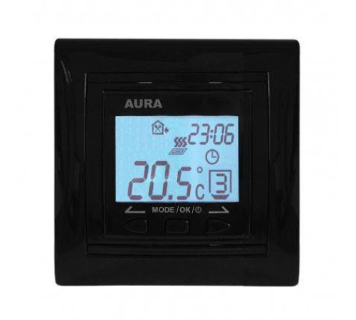 Терморегулятор Aura LTC 090 черный CN644