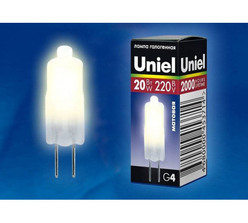 Лампа галогеновая Uniel G4 20Вт K 1823