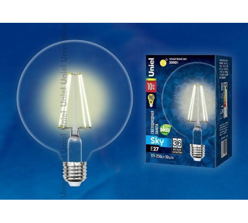 Лампа светодиодная Uniel CL PLS02WH E27 10Вт 3000K 10534