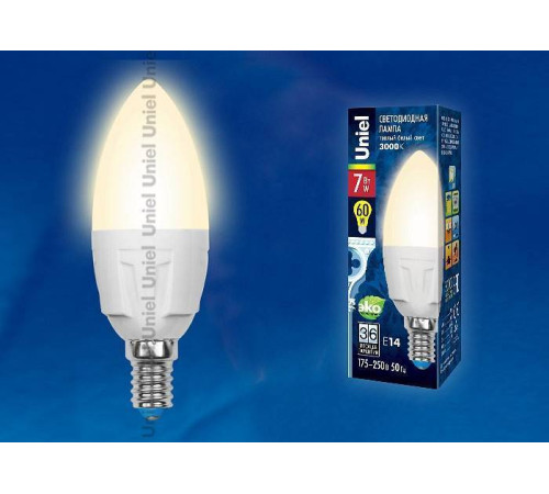 Лампа светодиодная Uniel FR PLP01WH E14 7Вт 3000K UL-00002413