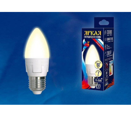 Лампа светодиодная Uniel FR PLP01WH E27 7Вт 3000K UL-00002414