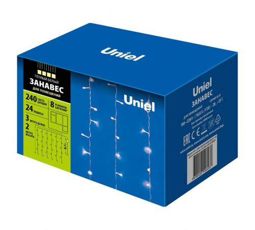 Гирлянда-занавес Uniel ULD-C2030-240/DTA WHITE IP20 UL-00003680
