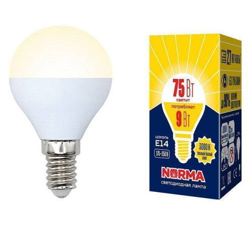 Лампа светодиодная Volpe E14 9Вт 3000K UL-00003826