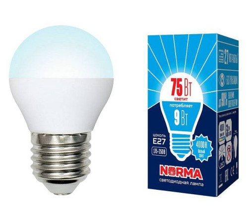 Лампа светодиодная Volpe E27 9Вт 4000K UL-00003828