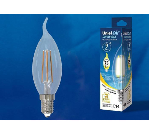 Лампа светодиодная Uniel E14 9Вт 3000K UL-00005189