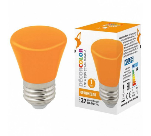 Лампа светодиодная Volpe Décor Color E27 1Вт K UL-00005642