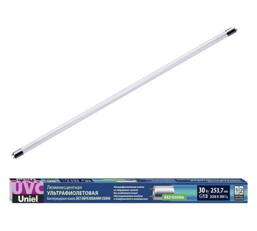 Лампа бактерицидная Uniel G13 30Вт K UL-00007277