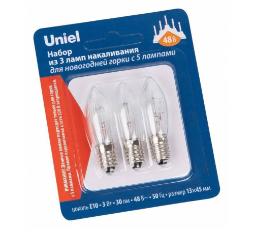 Набор из 3 ламп накаливания Uniel IL-CT13 UL-00010986