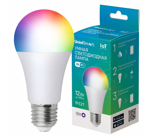 Лампа светодиодная с управлением через Wi-Fi Uniel E27 12Вт 2700 - 6500K UL-00011654