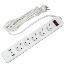 Сетевой фильтр Uniel S-GSR5-3 U2C1 WHITE/GREY UL-00012109
