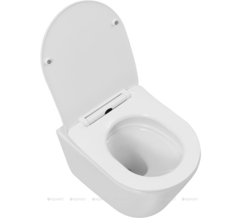 Унитаз подвесной Aquanet Atago 3.0 W SHORT TORNADO с сиденьем Soft Close 00348006