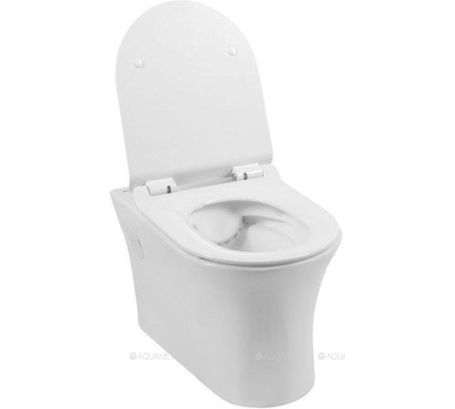 Унитаз подвесной Rimless Aquanet Roll-W с сиденьем Soft Close Slim 00210766