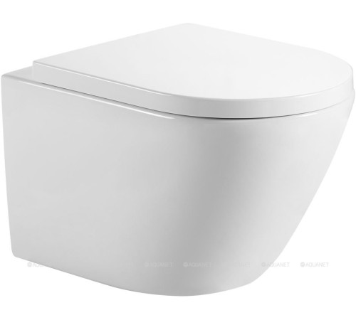 Унитаз подвесной Aquanet ZVEZDA-2 безободковый с сиденьем Soft Close ZV-2