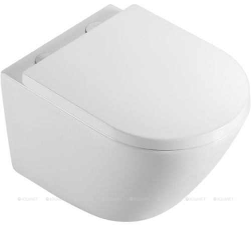Унитаз подвесной Aquanet ZVEZDA-2 безободковый с сиденьем Soft Close ZV-2