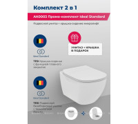 Комплект унитаз подвесной Ideal Standard Tesi Rimless с сиденьем микролифт AK0003