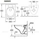 Унитаз подвесной Villeroy & Boch ONovo Compact 360х490 мм с сиденьем 5688HR01
