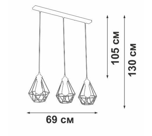Подвесной светильник Vitaluce V2803 V2803-1/3S