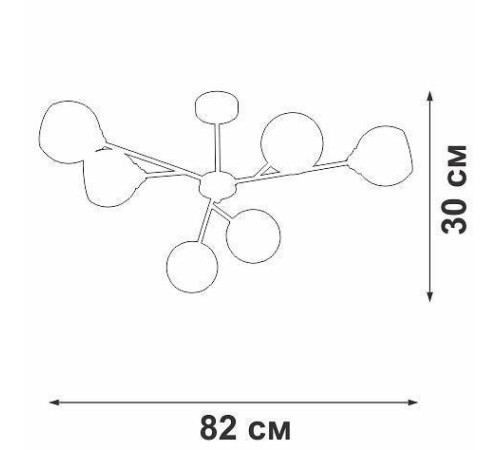 Люстра на штанге Vitaluce V3791 V3791-1/6PL