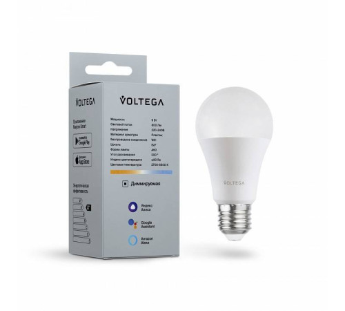 Лампа светодиодная с управлением через Wi-Fi Voltega Wi-Fi bulbs 2429