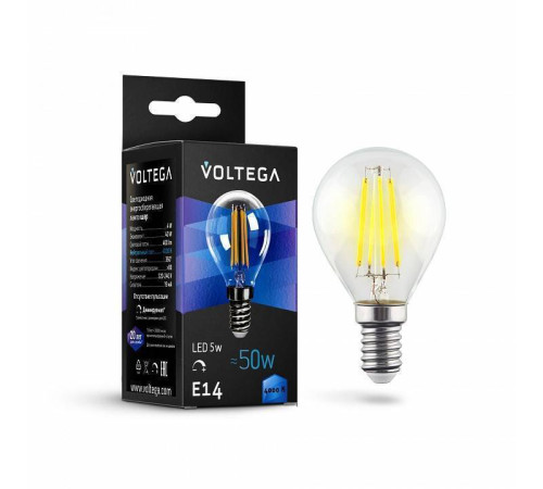 Лампа светодиодная Voltega Globe dim 5W 8465