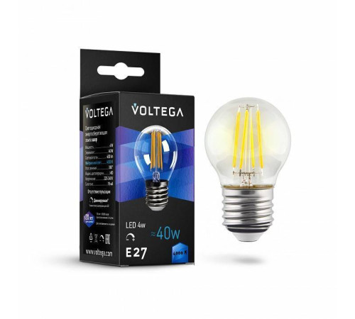 Лампа светодиодная Voltega Globe dim 5W 8467