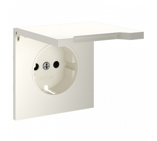Накладка для розетки с заземлением и со шторками с крышкой Voltum S70 VLS000813
