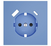 Накладка для розетки с заземлением и со шторками и 2хUSB type A и C Voltum S70 VLS001015