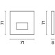 Накладка для заглушки для поста с подсветкой Voltum S70 VLS002302