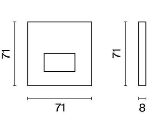 Накладка для заглушки для поста с подсветкой Voltum S70 VLS002305