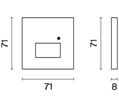 Накладка для заглушки для поста с подсветкой и с датчиком Voltum S70 VLS002405