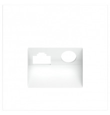 Накладка для ТВ-розетки и RJ-11 или RJ-45 Voltum S70 VLS002702