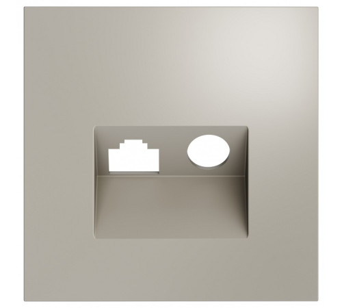 Накладка для ТВ-розетки и RJ-11 или RJ-45 Voltum S70 VLS002703