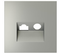 Накладка для ТВ-розетки и RJ-11 или RJ-45 Voltum S70 VLS002705