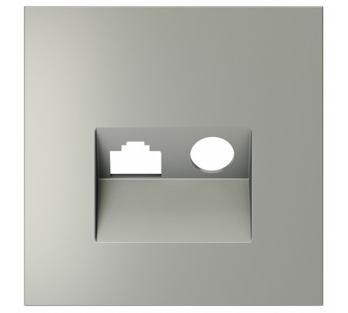 Накладка для ТВ-розетки и RJ-11 или RJ-45 Voltum S70 VLS002705