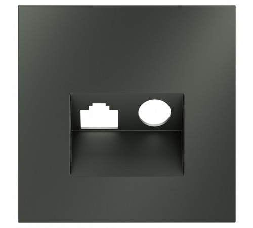 Накладка для ТВ-розетки и RJ-11 или RJ-45 Voltum S70 VLS002706