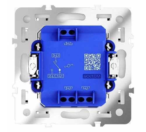 Выключатель проходной одноклавишный без рамки Voltum S70 VLS010301