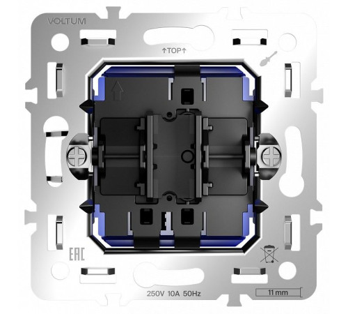 Механизм выключателя проходного одноклавишного Voltum S70 VLS0103M